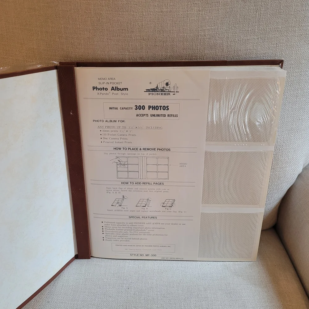 Brown Photo Album with Gold Accents